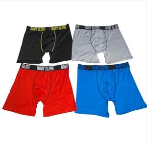 Body Glove 4 Performance Boxer Briefs Mens Size Large Red Black Gray Blue New